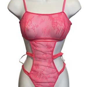 Victoria Secret Hot Pink Sexy Lace Lingerie 
Size Small